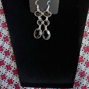 Black and silver earrings
